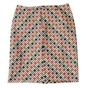 Hutch Geometric Print Mini Skirt Colorful Mod A-Line Lined Size 2 Office Brunch